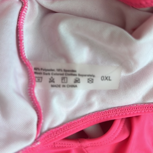 COPY - Neon Pink Plunge Swimsuit with Adjustable Tie - Picture 9 of 9